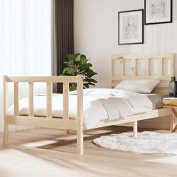 vidaXL 90x190 Single massivt træ Sengeramme