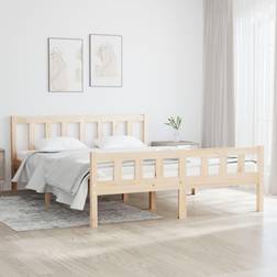 vidaXL brown, 120 Solid Wood Bed Frame Bed Base