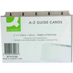 Q-CONNECT Guide Card 152x102mm A-Z Buff