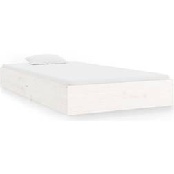 vidaXL white, Solid Wood Bed Frame 2FT6 Small Single Bedstead Bed Base
