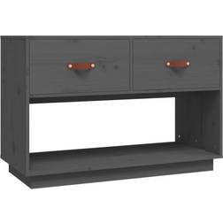 vidaXL Grey Solid Wood Pine TV Bench