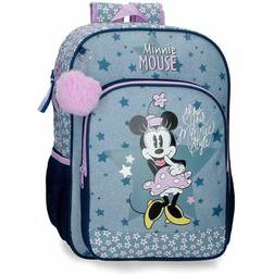 Disney Skolryggsäck Joumma Minnie Mouse Style Blå 30 x 40 x 13 cm Anpassad till ryggsäck på hjul