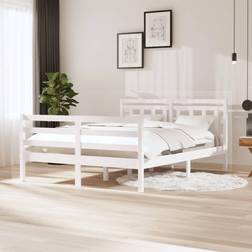 vidaXL white, Solid Wood Bed Frame Bedstead