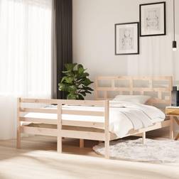 vidaXL brown, Solid Wood Pine Bed Frame Super King Wooden Bed Base