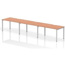 Evolve Single Silver Frame Bench Writing Desk