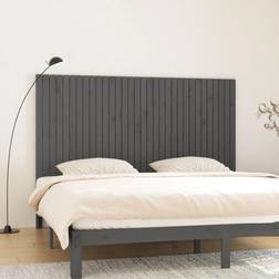 vidaXL grey, 204 Solid Wood Pine Bed Headboard