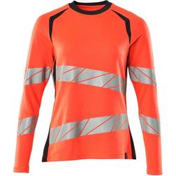 Mascot 19091-771-22210 Accelerate Safe Premium Damen-Passform Zweifarbig T-Shirt, Langarm, Hi-Vis Rot/Schwarzblau, ONE Größe