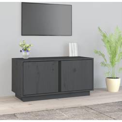 vidaXL 80x35x40,5 massivt fyrretræ TV-bord