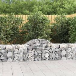 vidaXL Buede Gabionkurve 200 x 50 x 60/80 cm Set of 10 Højbed