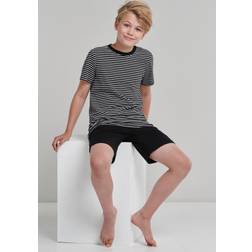 Schiesser Kurzer Schlafanzug Basic Kids schwarz