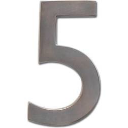 Architectural Mailboxes 4 Flush Mount House Number Brass/Metal