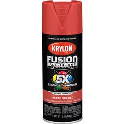Krylon k02756007 matte fire all-in-one spray paint Concrete Paint Red