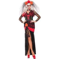 Day of the Dead Darling Costume Black/Red