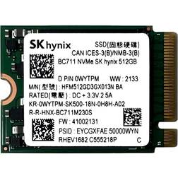 SK hynix 512gb nvme pcie m2 2230 ssd bc711 30mm half size hfm512gd3gx013n