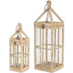 Melrose International Modern Invitation Light Wooden Lantern