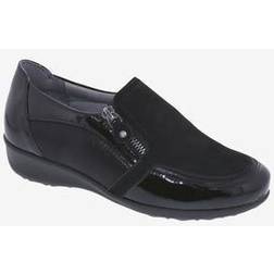 Women's Drew Padua Flats by Drew in Black Combo Size M