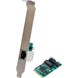 Syba IO CREST 2,5 Gigabit Ethernet M.2 M B Key Interface Card 10/100/1000/25000 Mbps RJ45 LAN Intel I225 Chipsatz, Schwarz, SY-PEX24075