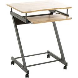 HAKU Möbel Datorbord På Hjul Antracit MDF Metall 60 cm x 75 cm x 49 cm Skrivbord