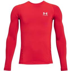 Under Armour HeatGear Long-Sleeve Base-Layer Shirt for Kids Red/White