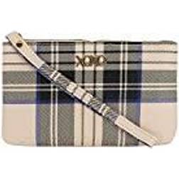 Xoxo Women’s Large Tan Plaid Saffiano Wristlet