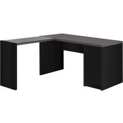 Monarch Specialties Computer -Top Corner Tempered Glass Writing Desk