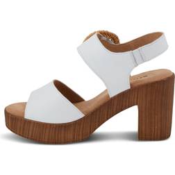 Spring Step Women's Gamona Ankle-Strap Heeled Sandal White