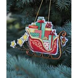 Gift Sleigh Christmas Tree Toy Cross-Stitch Kit