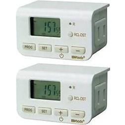 Southwire Woods Indoor 24 hrs Digit Timer, White, 2/Pack 50007CC White