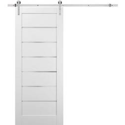 SartoDoors Barn Sliding Door Clear Glass (x82.7")