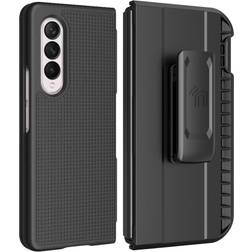 Black Case Holster Belt Clip with S Pen Holder for Samsung Galaxy Z Fold 3