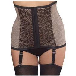 Rago Waist Cincher with Garters - Mocha Black