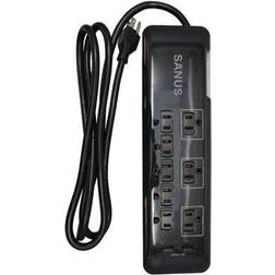 Sanus SA-PS82-B1 Surge Power Strip w/8 Outlet 2 usb ports