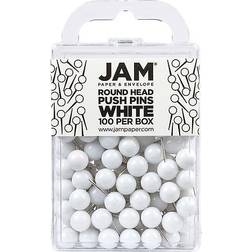 Jam Paper Colorful Round Push Pins, 100ct.