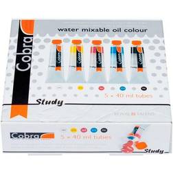 Cobra Study Water Mixable Oil Colour 5x40ml