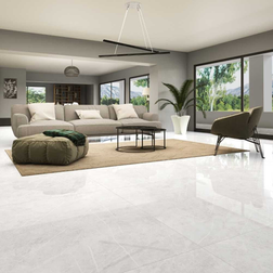 The Tile Life Opera 12" 24" Glossy White Porcelain Wall Floor Tile - White