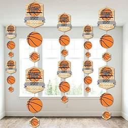 Nothin' but net basketball baby shower birthday hanging vertical decor 30 pc