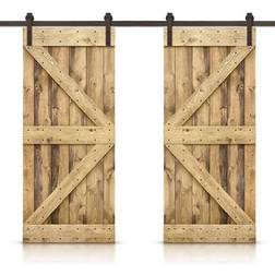 Calhome CALHOME 72 Weather Stained Sliding Door (x82.7")