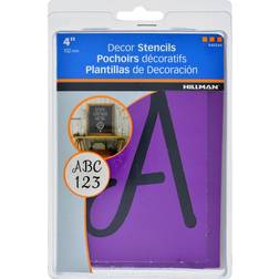 Hillman 840244 Decorative Stencils Script 4-Inch, Purple, 41 Count