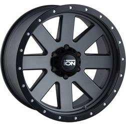 Ion Wheels 134 Series, 20x10 with 5x150 Bolt Pattern Matte Gunmetal/Black