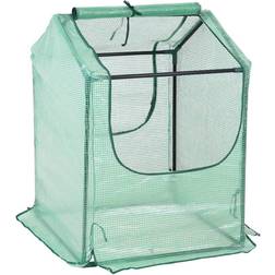 Sunnydaze Polyethylene Mini Greenhouse with 2