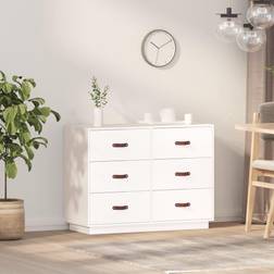 vidaXL 100x40x75 massivt Skænk