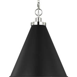 Visual Comfort Shade Black/Polished Pendant Lamp