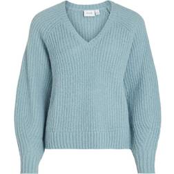 Vila V-Neck Knit Sweater - Tourmaline