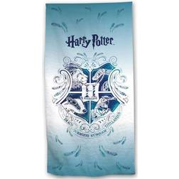 Licens Harry Potter badehåndklæde Blåt Hogwarts logo 70x140 cm 100% Blød bomuld