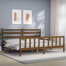 vidaXL Honey Brown Bed Frame 200 x 200 cm