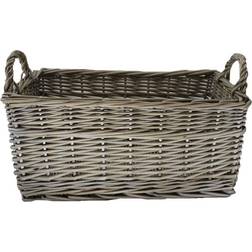 RED HAMPER Shallow Antique Wash Unlined Basket