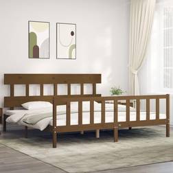 vidaXL Honey Brown Bed Frame 200 x 200 cm