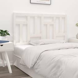 vidaXL white, 145.5 Solid Pine Bed Honey Headboard