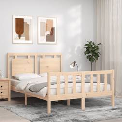 vidaXL Brown Bed Frame 120x200 cm Solid Wood