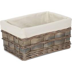 RED HAMPER Wicker Grey Scandi Basket